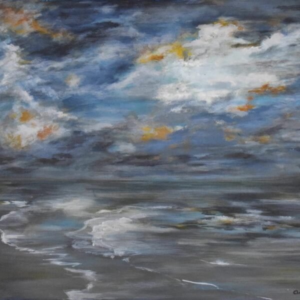 Tempête - Détail des coups de pinceau et texture